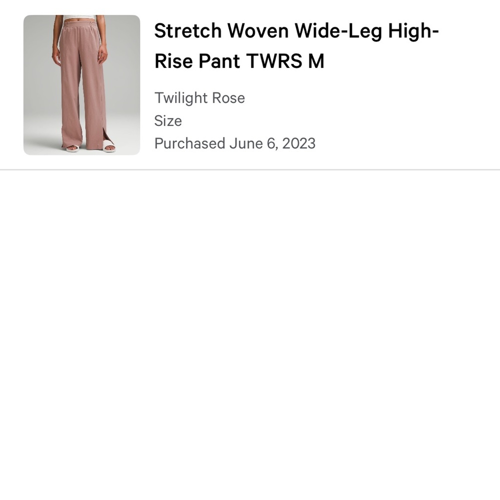 Stretch Woven Wide-Leg High-Rise Pant